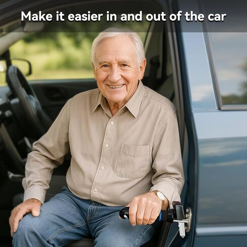 Elderly Car Door Assist Handle, Multifunctional Support Grip, Mobility Cane for Seniors and Disabled Individuals (Modern, Red) in Saudi Arabia