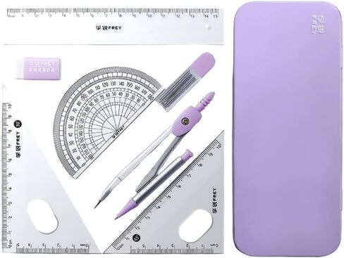 New Compass Ruler Set – 8-Piece Multifunctional School Supplies, Precise Measurement Tools for Students, Waterproof and Durable in Saudi Arabia