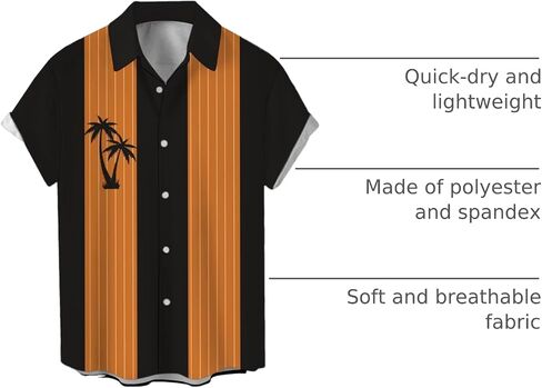 Lzzidou Men's Hawaiian Shirt Short Sleeve Button Down Beach Shirts in Kuwait