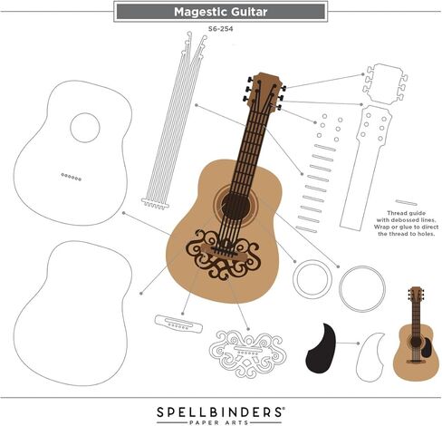 يموت Spellbinders S6-254 جيتار مهيب محفور من مجموعة النوتات الموسيقية بيبي من بيبي كاميرون in Kuwait