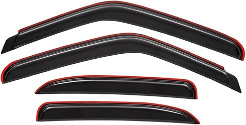 Lightronic WV94304 Outside-Mount Side Window Visor Deflector Rain Guard, Dark Smoke, 4-Pieces Set, Fits 2002-2006 Cadillac Escalade, 2000-2006 Chevrolet Tahoe & GMC Yukon, 2001-2006 GMC Yukon Denali in Saudi Arabia