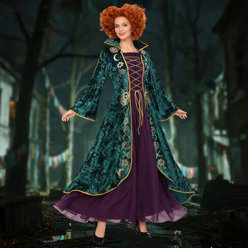أزياء الأخوات وينيفريد ساندرسون ، أزياء النساء الخزعبلات ، أزياء الساحرة التأثيرية ، أزياء الهالوين in Kuwait