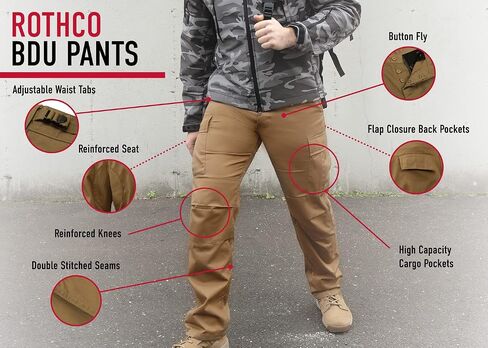Rothco BDU Pant Woodland P/C - طويل، متوسط in Saudi Arabia
