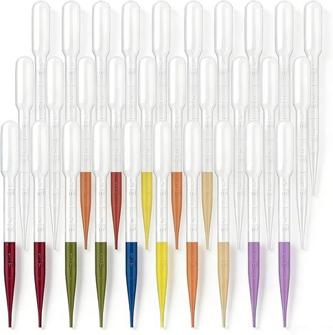 100 قطعة من ماصات النقل البلاستيكية للاستعمال مرة واحدة - قطارة عين متدرجة بلاستيكية معايرة 3 مل مناسبة لنقل ملمع الشفاه والزيوت العطرية والتجربة المعملية العلمية in Kuwait