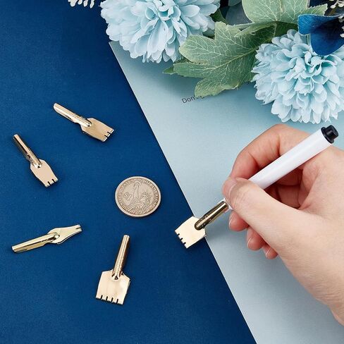 GORGECRAFT 5Pcs Brass Nibs Parallel Pen Tip Set 9/10/11/13/16mm Wide Comic Dip Pen Nibs Kit Artistic Font Writing School Art Supplies for Manga Calligraphy Pen-and-Ink Drawing Stationery Accessories in Saudi Arabia