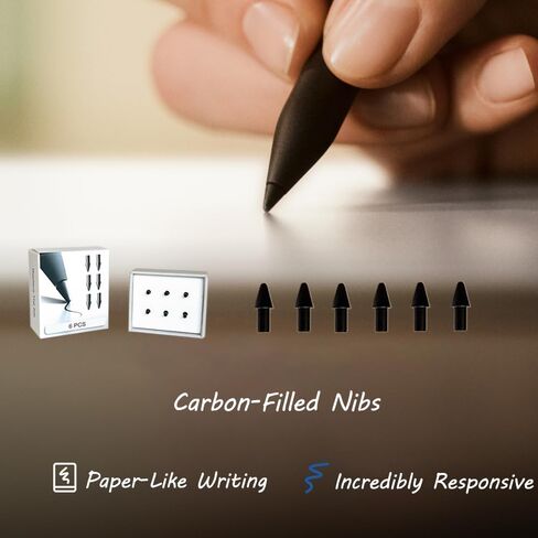 نصائح بديلة لقلم Paper Pro الرائع، سنون مملوءة بالكربون لقلم التحديد/قلم التحديد الإضافي (12 قطعة - أسود) in Kuwait