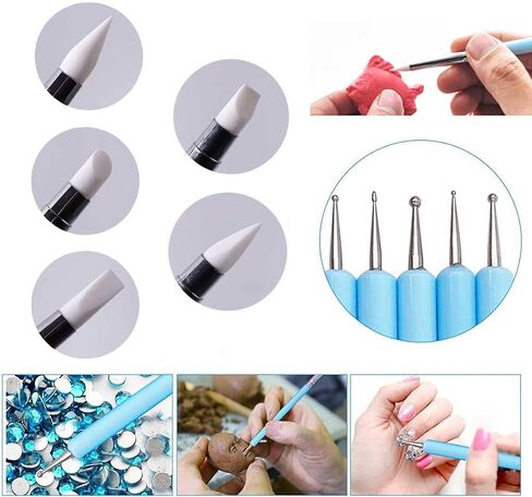 Y9A5N0K3O Clay Tools Kit,41pcs,Plastic Polymer Clay Sculpting Tools Kit for Kids Adults,Pottery Craft,Embossing,Shaping,Sculpting,Modeling in Saudi Arabia