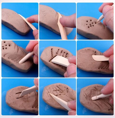 Y9A5N0K3O Clay Tools Kit,41pcs,Plastic Polymer Clay Sculpting Tools Kit for Kids Adults,Pottery Craft,Embossing,Shaping,Sculpting,Modeling in Saudi Arabia
