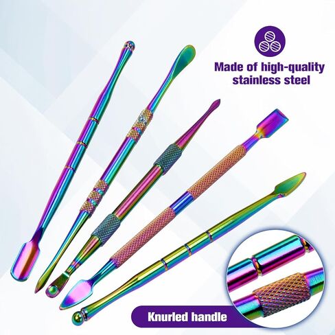 Wax Carving Tool Set 6 Pcs Double-Headed Sculpting Clay Tools with 5 ml Silicone Container and Portable Metal Case, Stainless Steel Wax Sculpting Tool Spoon for Wood, Clay, Pottery in Saudi Arabia