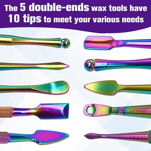 Wax Carving Tool Set 6 Pcs Double-Headed Sculpting Clay Tools with 5 ml Silicone Container and Portable Metal Case, Stainless Steel Wax Sculpting Tool Spoon for Wood, Clay, Pottery in Saudi Arabia