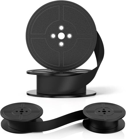 زوجان من شريط الآلة الكاتبة - شريط حبر أسود للآلات الكاتبة اليدوية، مناسب للآلات الكاتبة Royal وBrother وSmith Corona وغيرها من الآلات الكاتبة الكلاسيكية - يوفر مطبوعات واضحة وطويلة الأمد in Kuwait