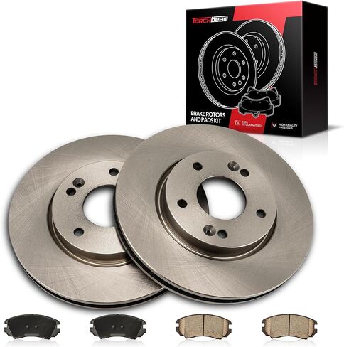 طقم فرامل أمامية ودوارات مقاس 11.02 بوصة من Torchbeam متوافق مع Kia 2010-2011 Soul 2.0L, 31543 D924 in Saudi Arabia