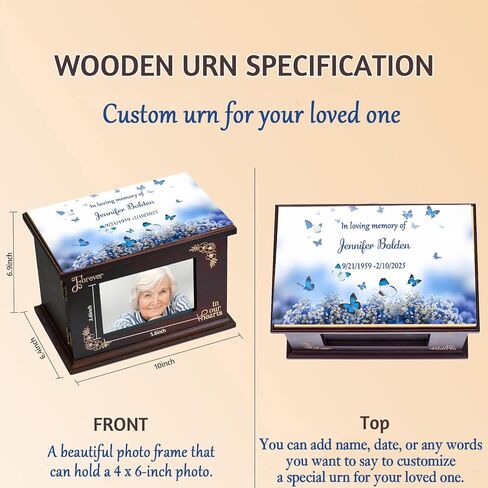 Cremation Urns for Human Ashes Adult Female Male Wooden Urns for Men Women Funeral Memorial Decorative Wood Urns for Ashes Large Burial Urn Box and Casket Up to 250 IBS (H-Tree) in Saudi Arabia