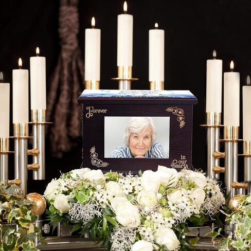 Cremation Urns for Human Ashes Adult Female Male Wooden Urns for Men Women Funeral Memorial Decorative Wood Urns for Ashes Large Burial Urn Box and Casket Up to 250 IBS (H-Tree) in Saudi Arabia