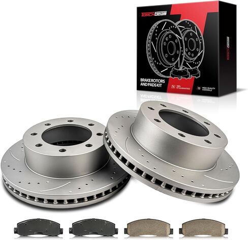 Torchbeam 13.65" Front Brakes and Rotors Kit Brake Kit for 2005-2007 F-250 Super Duty 6.0T, 2005-2007 F-350 Super Duty 6.0T, 2005-2010 F-250 Super Duty 5.4L,2011-2012 F-250 Super Duty 6.7T,54124 D1069 in Saudi Arabia