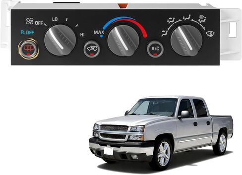 لوحة تحكم سخان A/C لـ 1996-2000 Chevy GMC C1500 C2500 C3500 K1500 K2500 K3500 Tahoe Yukon، Cadillac Escalade، وحدة التحكم في المناخ بدون مزيل ضباب النافذة الخلفية، استبدال 599-007 in Kuwait