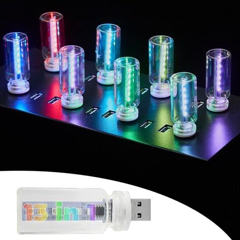 13 in 1 Car USB Night Light, Touch Adjustment Interior Car Lights, Portable Mini Glass Bottle LED Bulb Night Lights for Car, Camping, Party, Holiday Decoration, Bedroom, Desktop in Saudi Arabia