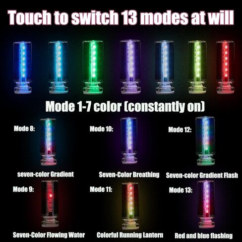 13 in 1 Car USB Night Light, Touch Adjustment Interior Car Lights, Portable Mini Glass Bottle LED Bulb Night Lights for Car, Camping, Party, Holiday Decoration, Bedroom, Desktop in Saudi Arabia