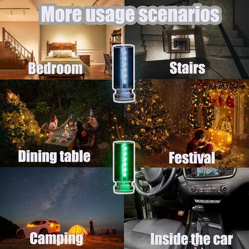13 in 1 Car USB Night Light, Touch Adjustment Interior Car Lights, Portable Mini Glass Bottle LED Bulb Night Lights for Car, Camping, Party, Holiday Decoration, Bedroom, Desktop in Saudi Arabia