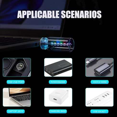 13 in 1 Car USB Night Light, Touch Adjustment Interior Car Lights, Portable Mini Glass Bottle LED Bulb Night Lights for Car, Camping, Party, Holiday Decoration, Bedroom, Desktop in Saudi Arabia