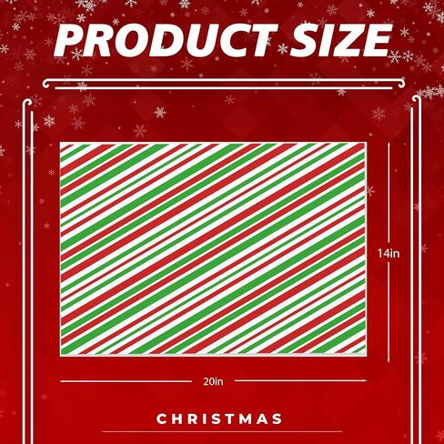 120 Sheets Christmas Tissue Paper for Gift Bags, 20" X 14" Xmas Holiday Tissue Paper for Christmas Gift Wrapping and DIY Gift Crafts Metallic Party Decor in Saudi Arabia