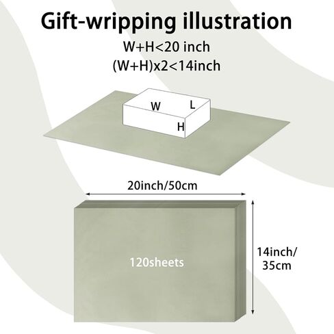 120 Sheets 20"X14" Colored Tissue Paper for Gift Bags Wrapping, Art Tissue Paper Bulk for Weddings Birthday Party Crafts Decoration, 10 Colors in Saudi Arabia