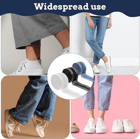 3 Rolls Iron-On Instant Hem Tape,Hemming Tape for Pants Washable Hems Tapes Hem Pants Without for Jeans Suit Pant Trouser Mouth (3 Colors,3.2 Yard/Roll) in Saudi Arabia