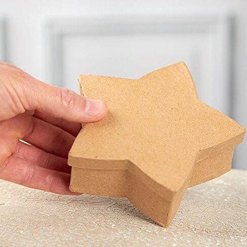 12 Paper Mache Star Boxes – 4" Premade Mini Star Favor Gift Boxes with Lids in Saudi Arabia