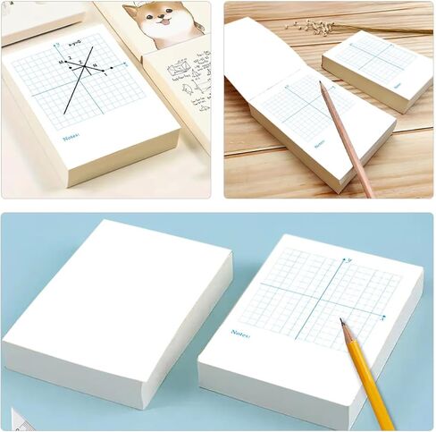 COHEALI Math Notepads with Paper Dual-sided Xy Coordinate Sheets for Precise Graphing and Drawing Ink-resistant Paper Compact for School Supplies and Teacher Use in Saudi Arabia