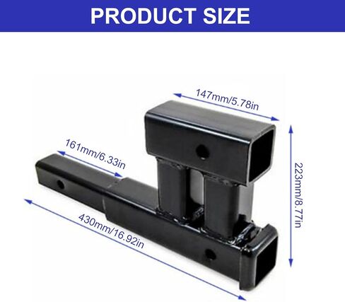 Strong Double Trailer Attach Extender Strong Strength Trailer Attach Extension Adapter Simple Installs for 2inch Receive in Saudi Arabia