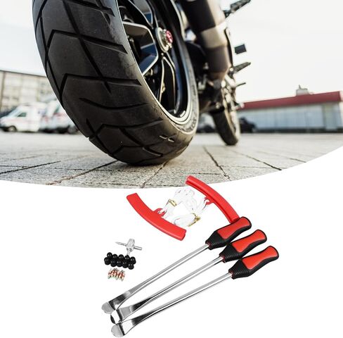 Motorcycle Tire Changing Tools – 2 Piece Steel Tire Lever Spoon Kit with Tire Protection Covers for Mountain Bike and Dirt Bike in Saudi Arabia