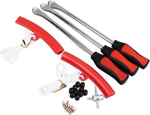 Motorcycle Tire Changing Tools – 2 Piece Steel Tire Lever Spoon Kit with Tire Protection Covers for Mountain Bike and Dirt Bike in Saudi Arabia