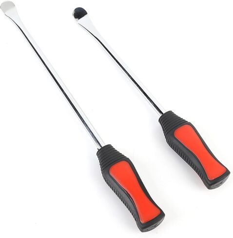 Tire Spoons Tire Levers Tire Changing Lever Premium Carbon Steel Ergonomic Handle Motorcycle Tire Spoons for Dirt Bike Off Road Vehicles 2 Pack 11.81in 14.57in in Saudi Arabia