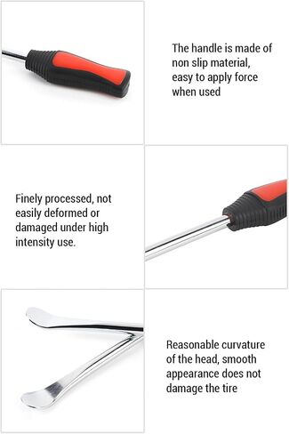 Tire Spoons Tire Levers Tire Changing Lever Premium Carbon Steel Ergonomic Handle Motorcycle Tire Spoons for Dirt Bike Off Road Vehicles 2 Pack 11.81in 14.57in in Saudi Arabia