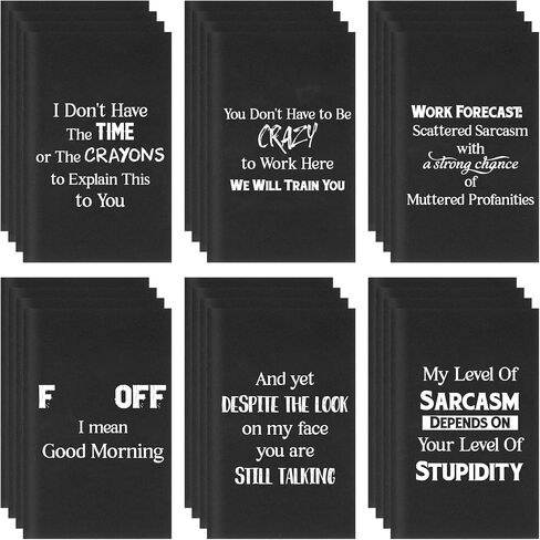Yeaqee 24 Pad Christmas Employee Gifts Funny Notepads with Sarcastic Sayings Fun Notebooks for Coworker Fun Novelty Humor Note Pad for Office Adult Teacher Desk 4.92 x 3.15 Inch(Black,Interesting) in Saudi Arabia