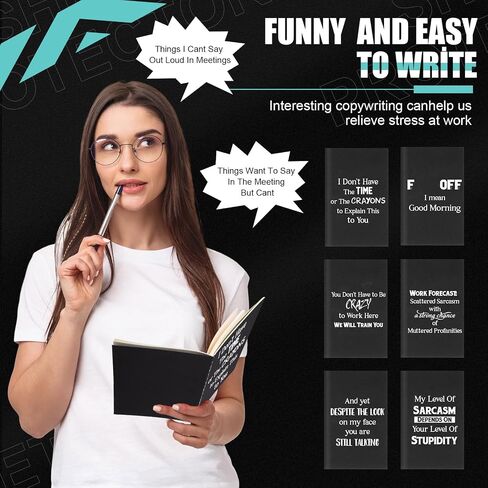 Yeaqee 24 Pad Christmas Employee Gifts Funny Notepads with Sarcastic Sayings Fun Notebooks for Coworker Fun Novelty Humor Note Pad for Office Adult Teacher Desk 4.92 x 3.15 Inch(Black,Interesting) in Saudi Arabia