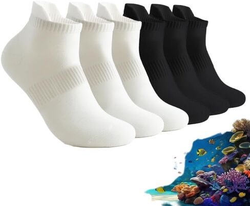 6 Pairs Athletic Ankle Socks for Men Women, Rose Scented95.2% Cotton, Multi-Color Pack, Moisture Wicking, Seamless Toe in Saudi Arabia