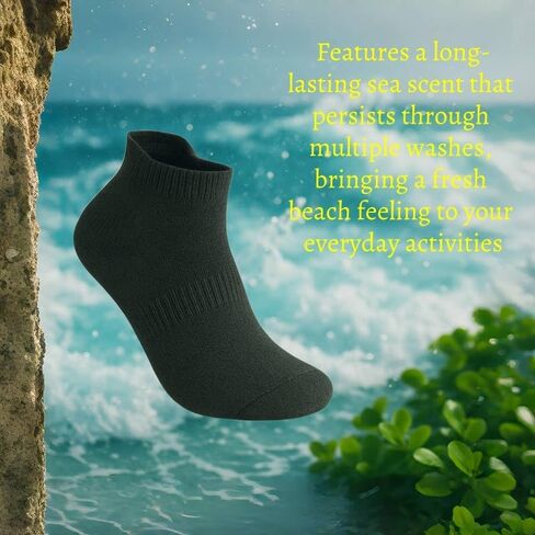 6 Pairs Athletic Ankle Socks for Men Women, Rose Scented95.2% Cotton, Multi-Color Pack, Moisture Wicking, Seamless Toe in Saudi Arabia
