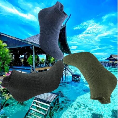 6 Pairs Athletic Ankle Socks for Men Women, Rose Scented95.2% Cotton, Multi-Color Pack, Moisture Wicking, Seamless Toe in Saudi Arabia