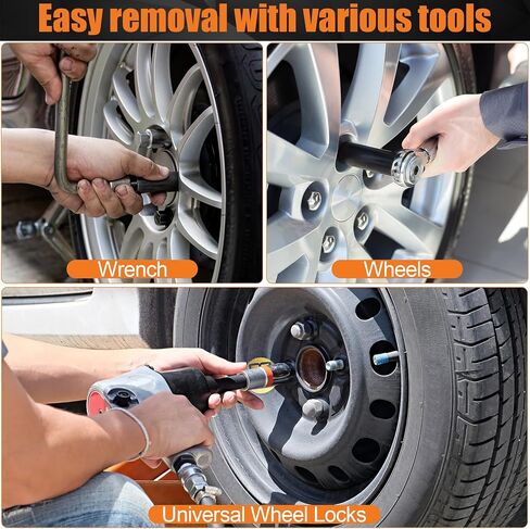 2-Piece 6 & 7 Spline Lug Nut Socket Set - Locking Lug Nut Removal Tool for Aftermarket Spline Drive | Easy Install/Removal of Wheel Locks, Universal for Car/Truck Wheel Maintenance in Saudi Arabia