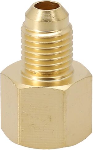 Brass Quick Coupling Adapter for R134a and R12 Automotive AC Systems, 1/2 Inch ACME Female to 1/4 Inch SAE Male Fitting in Saudi Arabia