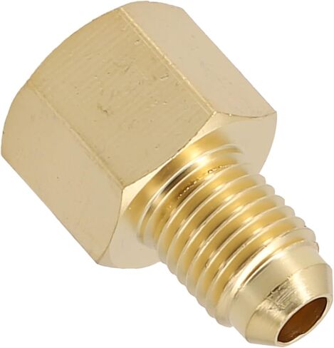 Brass Quick Coupling Adapter for R134a and R12 Automotive AC Systems, 1/2 Inch ACME Female to 1/4 Inch SAE Male Fitting in Saudi Arabia