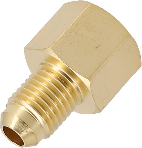 Brass Quick Coupling Adapter for R134a and R12 Automotive AC Systems, 1/2 Inch ACME Female to 1/4 Inch SAE Male Fitting in Saudi Arabia