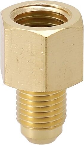 Brass Quick Coupling Adapter for R134a and R12 Automotive AC Systems, 1/2 Inch ACME Female to 1/4 Inch SAE Male Fitting in Saudi Arabia