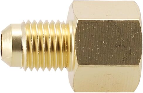 Brass Quick Coupling Adapter for R134a and R12 Automotive AC Systems, 1/2 Inch ACME Female to 1/4 Inch SAE Male Fitting in Saudi Arabia