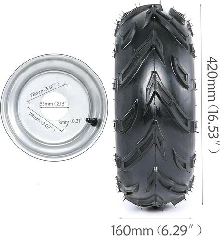 3 stud 𝐀𝐓𝐕 𝐓𝐢𝐫𝐞 Go-Kart Tires 16x8-7 Off-Road Tire (1) in Saudi Arabia