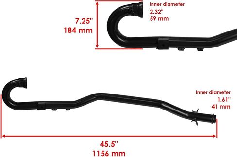 Powersports Replacement Parts for Exhaust Muffler Header Pipe kit w/Hardware For Polaris Sportsman 700 EFI 06-07 Mod-C33C-21974 in Saudi Arabia