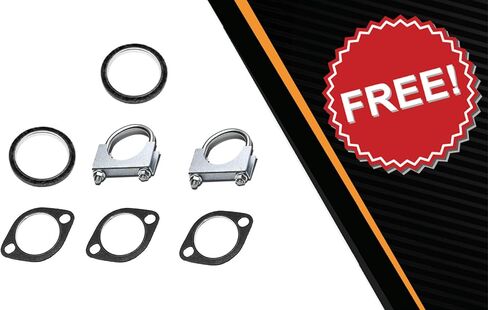 Exhaust Y-Pipe Resonator Pipe Pair of Mufflers Kit Compatible for 2009-2010 INFINITI M35 3.5L | Stainless Steel | Northeastern Exhaust | Free Gaskets and Clamps Included | Automotive Replacement Part in Saudi Arabia