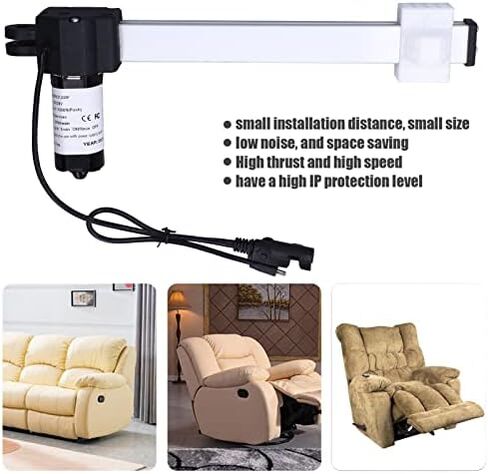 Power Recliner Chair Motor, DC 29V Recliner Motor Actuator Replacement Kit with 1000N Large Thrust 230Mm Adjustable Sofa Chairs Motor for Electric Bed, Electric Sofa in Saudi Arabia