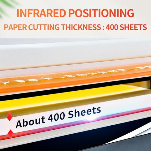 Professional Heavy-Duty Electric Paper Cutter & Guillotine-300mm Cutting Width,40mm Thickness Capacity,Powerful Motor with Red Laser Guide & Double Safety for Cutting of Paper,Leather,Plastic in Saudi Arabia